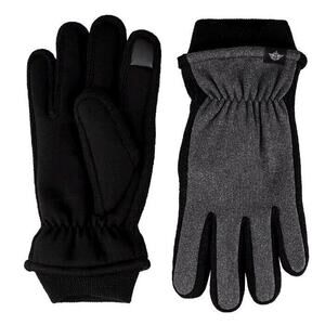 DOCKERS Stretch Palm Touch Screen Gloves Men's Size XLarge XL Black Gray